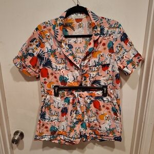 Printfresh Multicolor Animal Print Pajama Set